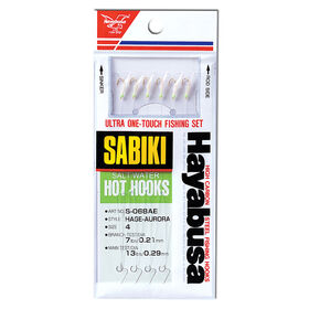 Hayabusa Sabiki Hage Fish Skin Saltwater Rig, Aurora Finish